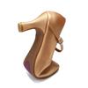 Leather Modern Dance Shoes for Women Soft Rubber Sole Party Ballroom Dancing Shoes Heel 7CM Close Toe