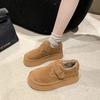 Fleece and Thickened Birkenstocks Cotton Shoes with Thick Soles, New Ins Lazy Warm Cotton Shoes In Autumn and Winter