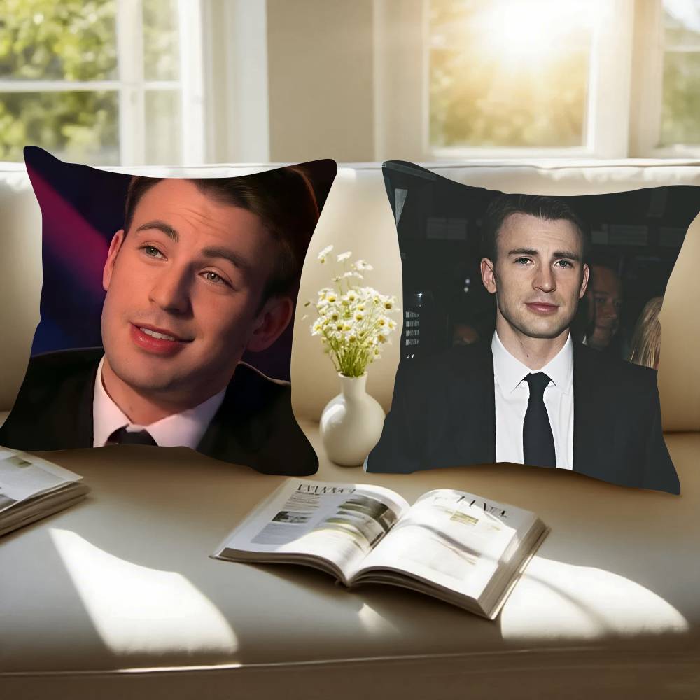 Chris Evans Pillow Case Pattern Printed Pillowcase For Living Room Sofa Cushion Cover & Bedroom Decor