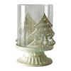 Retro Country Reindeer Christmas Tree Glass Candlestick Ornament
