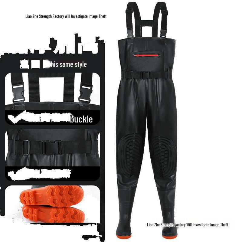 2025 Durable Non-slip Waterproof Fishing Waders - Thickened Full Body Rain Bib Pants for Men & Women.