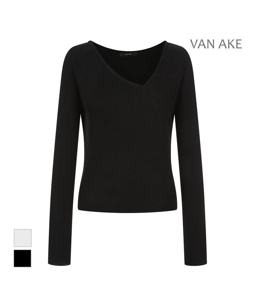 VANAKE V-Neck Ribbed Knit_Vb44Ktq309Z