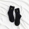 Home Indoor Cozy Floor Socks Winter Warm Soft Coral Fleece Socks Cute Heart Embroidery Thick Socks Fluffy Terry Short Sox Female