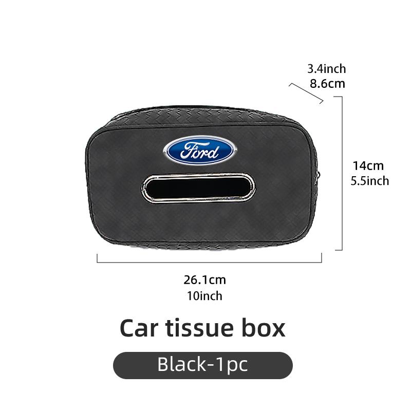 JQOZ8 Leather Car Tissue Box Hanging Auto Seat Back Paper Towel Holder For Ford Escort KA Flex Everest KA Expedition Falcon Fusion