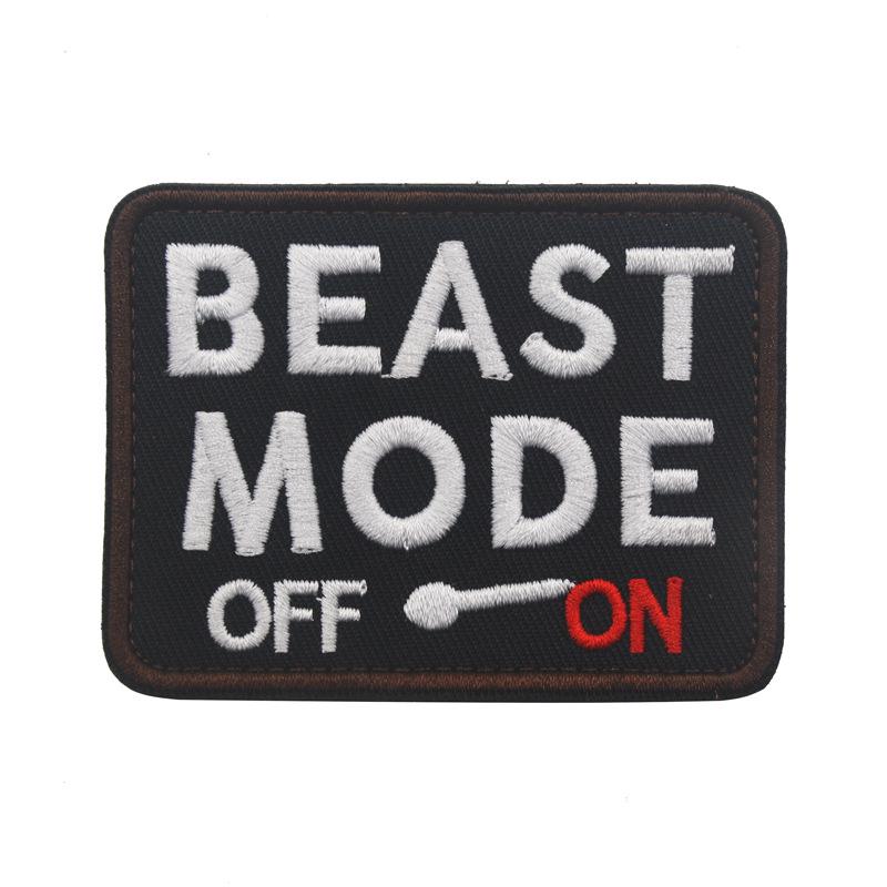 

BEAST MODE ON/OFF: Wild Fun Velcro Embroidery Patch