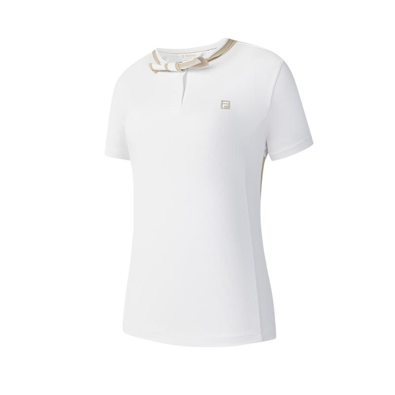 New FILA Golf Series Polo Shirt Women's Jade White A11W525125F-WT