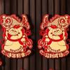 1 pair Chinese Style Zodiac Horse Wall Stickers Traditional Paper Fu Character Sticker Blessing Cartoon Blessing Sticker
