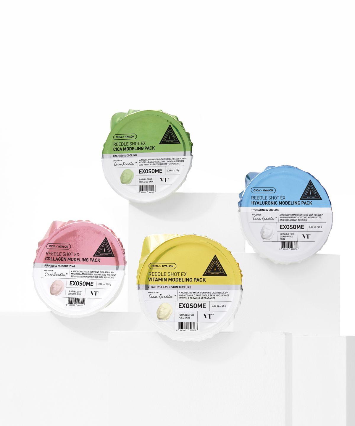 VT Riddle Shot EX Modeling Pack 4-Pack (Cica, Vitamin, Collagen, Hyaluronic) Vitamin Modeling