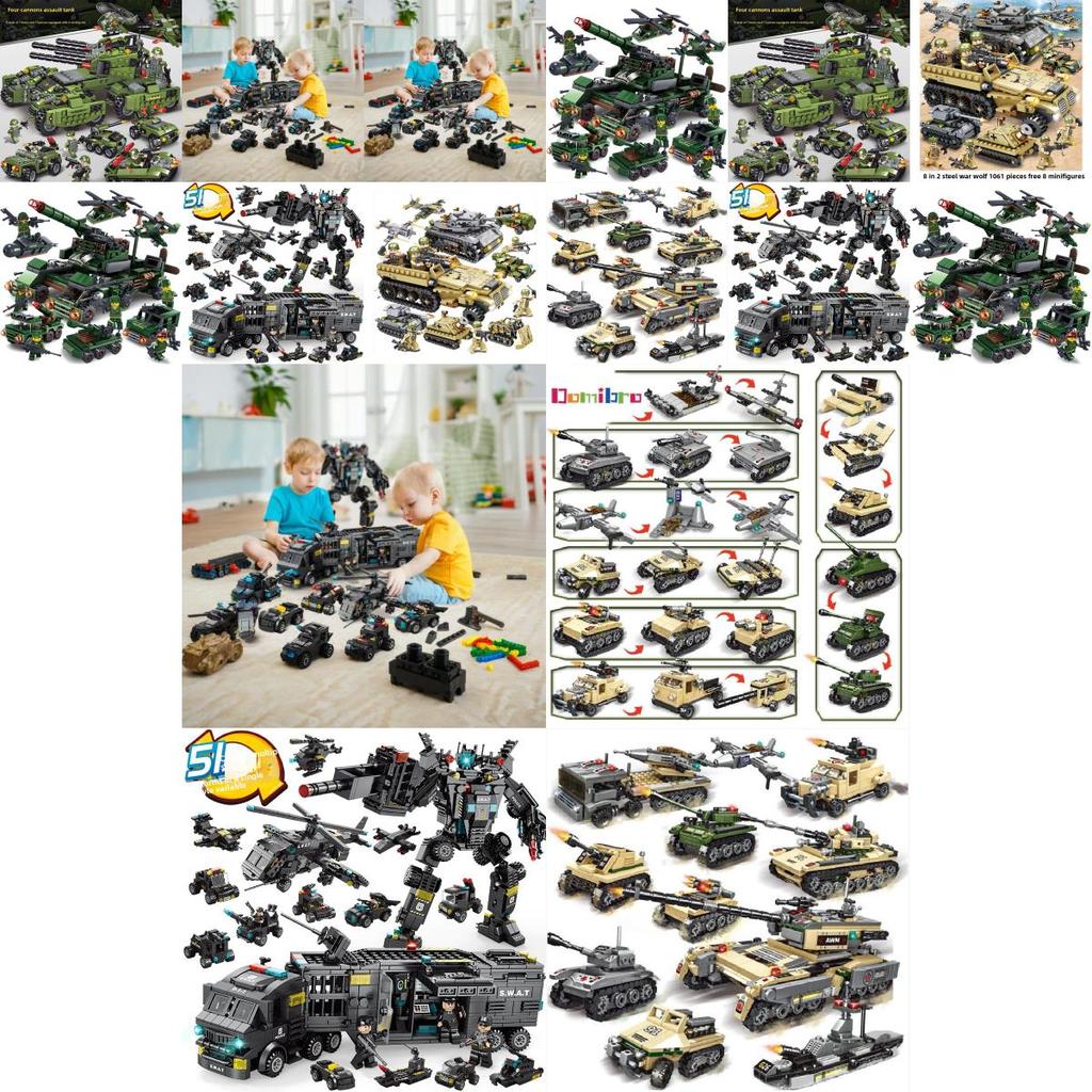 Military Battleship Building Blocks Set For Kids With Plastic Pieces And Large Size