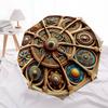 Steampunk-Kompass: Antikes Messing-Navigationswerkzeug mit kompliziertem ZahnraddesignRegenschirm mit süßem Design, tragbarer 3-fach kompakter Regenschirm für mich
