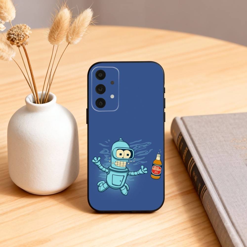 Futurama Funny Bender   Phone Case For Samsung S25,24,23,22,30,21,10,9,Ultra,Plus,Lite,FE,4,5 G Soft Black Case