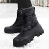 Winter Plush Boots Men Camouflage Thick High Top Work Boot Outdoor Warm Snow Boots Man Cotton Shoes Safety Motorcycle Ankle Boot