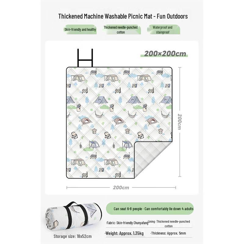 Waterproof Flannel Picnic & Camping Mat