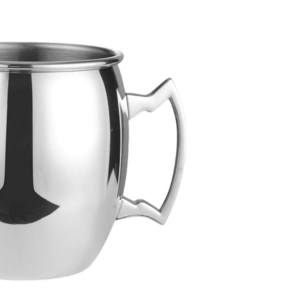 Moscow Mule Mug Stainless Steel Coffee Cup with Handle Bar Drinkware for Cold Drinks Beer Wine Bars Parties Gifts
