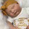 BZDOLL 60cm 24inch Reborn Baby Sleeping Girl 3D Skin Soft vinyl Cloth Body Art Bebe Doll with Vascular Vein Like Real