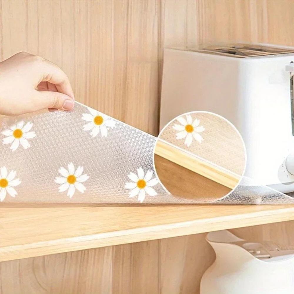 Daisy Drawer Liners Mat Waterproof Fridge Pad Table Cover Mat  Kitchen Cabinets Home Organization