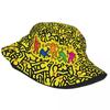 Fashion Graffiti Yellow June Bucket Hats Women Unisex Colorful Pop Art Haring Geometric Outdoor Sun Summer Fisherman Cap