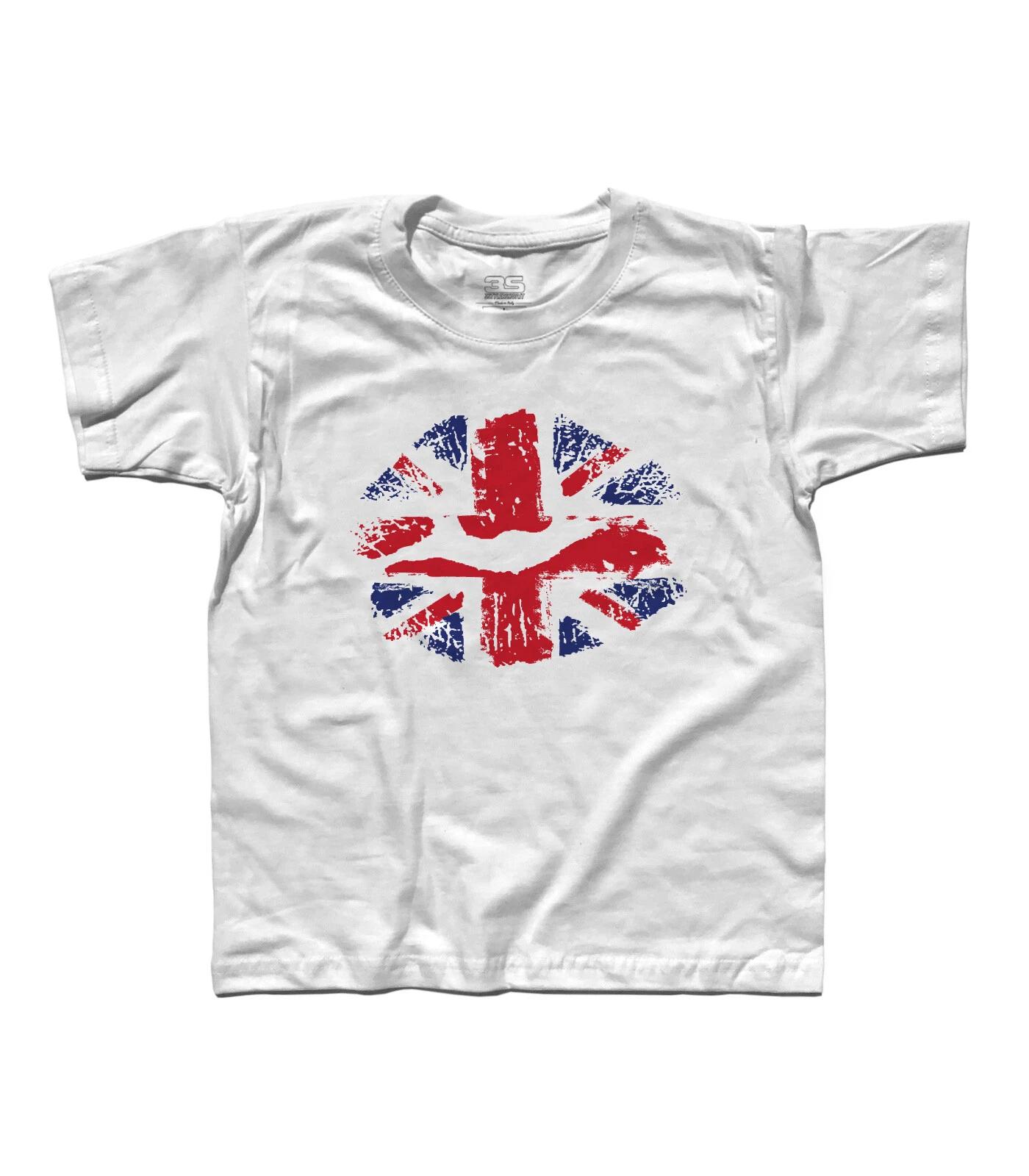 Children s T-shirt BOCCA Mouth ENGLAND FLAG Kiss England Flag London 150