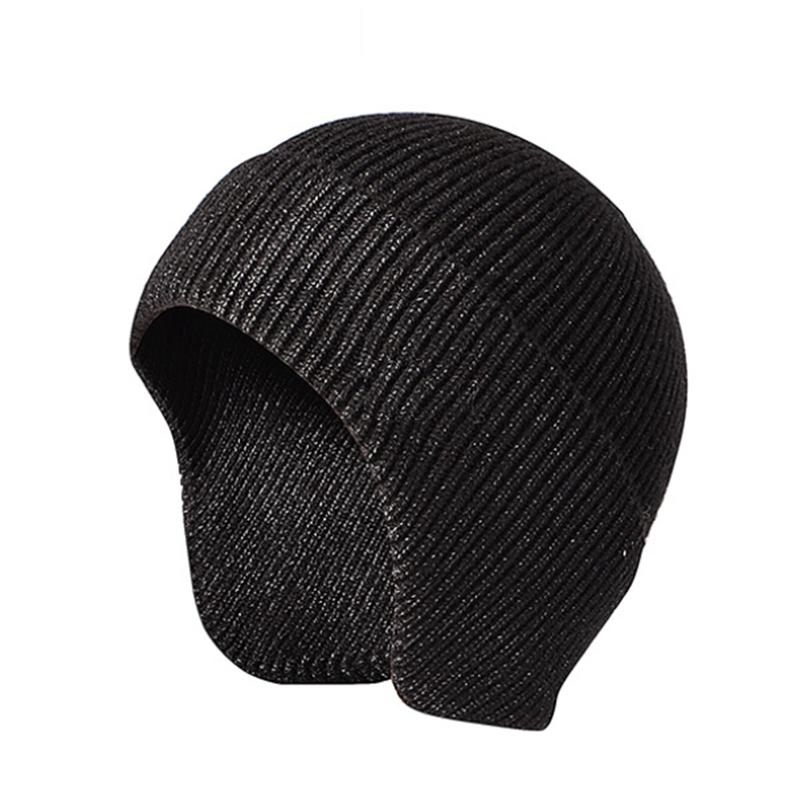 Imitation Rabbit Cashmere Winter Beanie Hats Knit Skull Ski Cap Stripe With Ear Protection Earflaps Men Camping Hiking Skiing