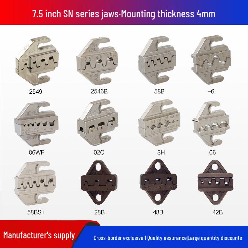 SN Series Crimping Pliers Jaws: Spring & Terminal Fittings (02C, 06WF, 2546B, 58B, 06)
