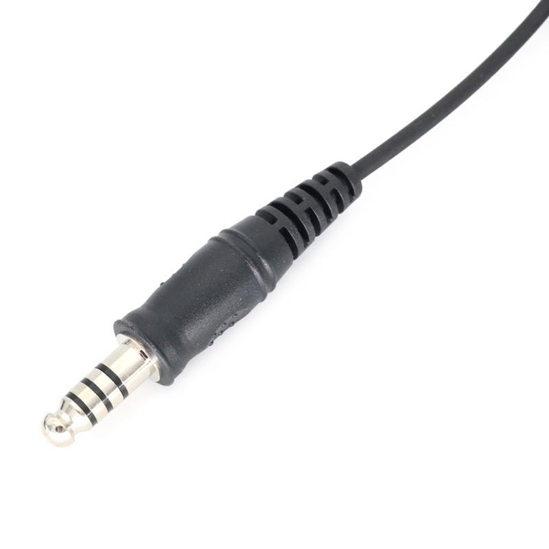 W89C 7.1mm Telescopic Heavy Duty Acoustic Air Tube Earphone Headset Mic Headphone 7.1mm Plug For Walkie Talkie Radios