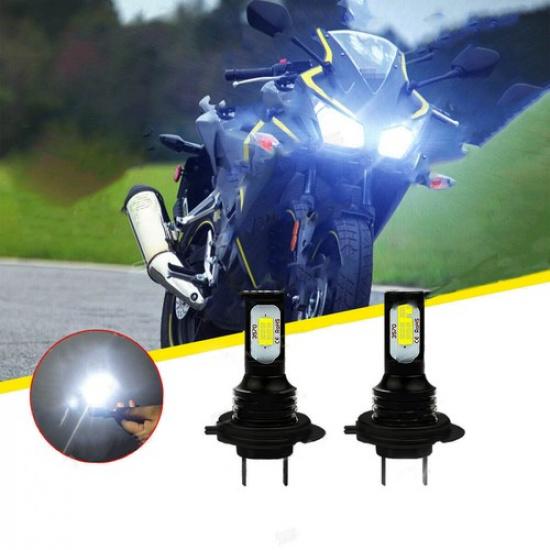 2X H7 LED Headlight Bulbs Conversion Kit 6000K White For Honda CBR300R 2015-