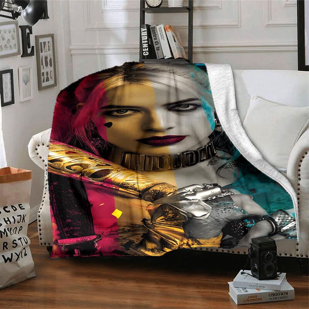 Harley Quinn Blanket Ultra-Soft Perfect for Bed Office Chair Seaside for All Seasons Stylish Decor Unique Gift for Family and Friends Camping