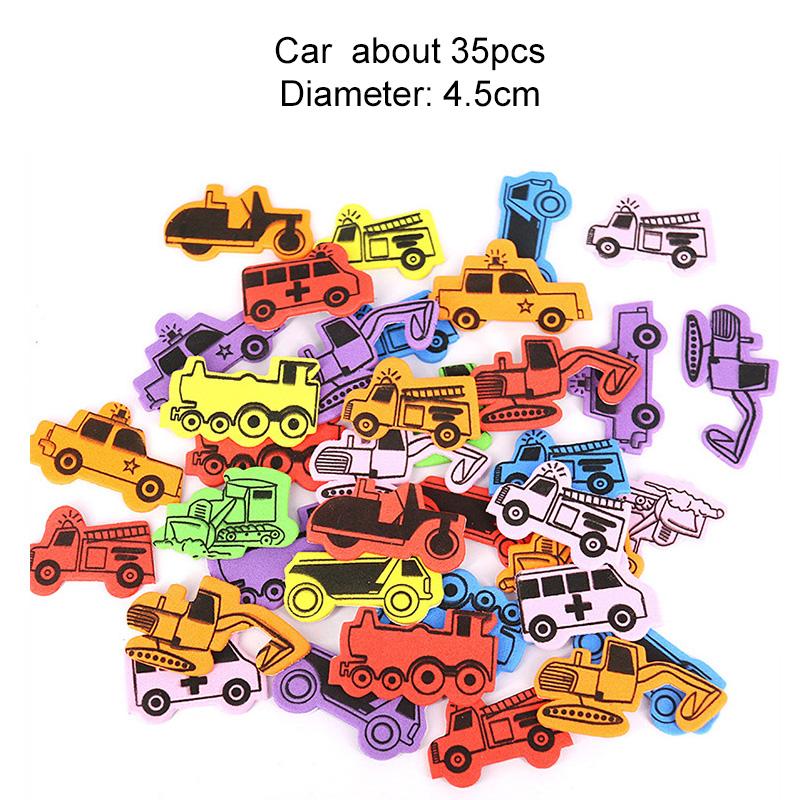 EVA Stickers Toys 3D Foam Self-Adhesive Cartoon Animal Number Star Heart Vehicle Mix Color Craft Sticker Kids DIY Gift TMZ