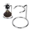 Men Stainless Steel Shaving Brush Stand Razor Holder for Salon Home Travel Use