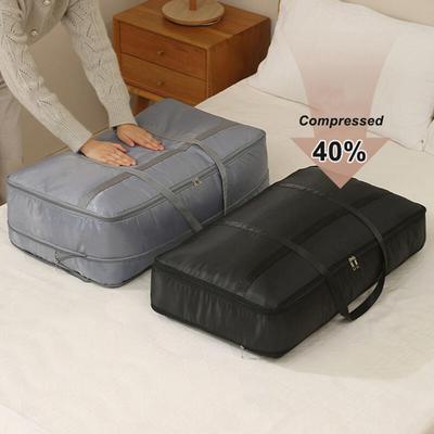 Tragbare Kleider- und Deckenaufbewahrungstasche, große Kapazität, Daunenjacken-Organizer-Tasche mit Reißverschluss, Schrank-Organizer, Platzsparend