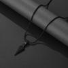Korean Stainless Steel Retro Men's Spearhead Pendant Necklace - Punk Style Arrow Design