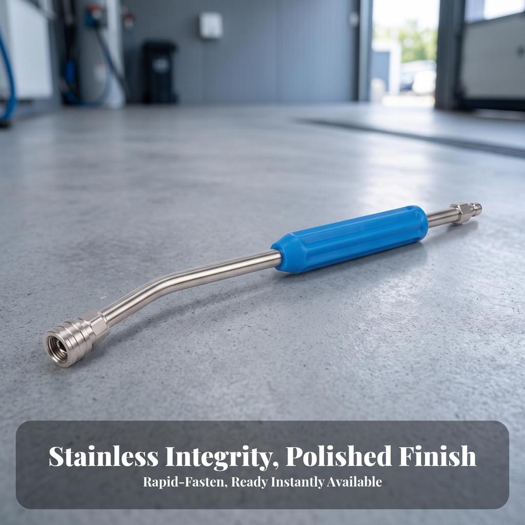 Extension Lance with Grip Sleeve | Stainless Steel Construction, Curved