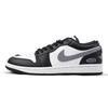 Jordan Air Jordan 1 Slip Resistant Abrasion Resistant Low top Vintage Basketball Shoes Men's Black White Gray 553558-132(Team59-)