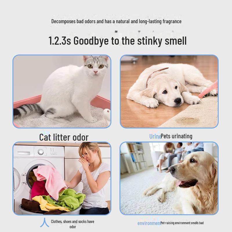Nara Antibacterial Pet Deodorant Spray for Cat Litter, Beds, and Dog Mats