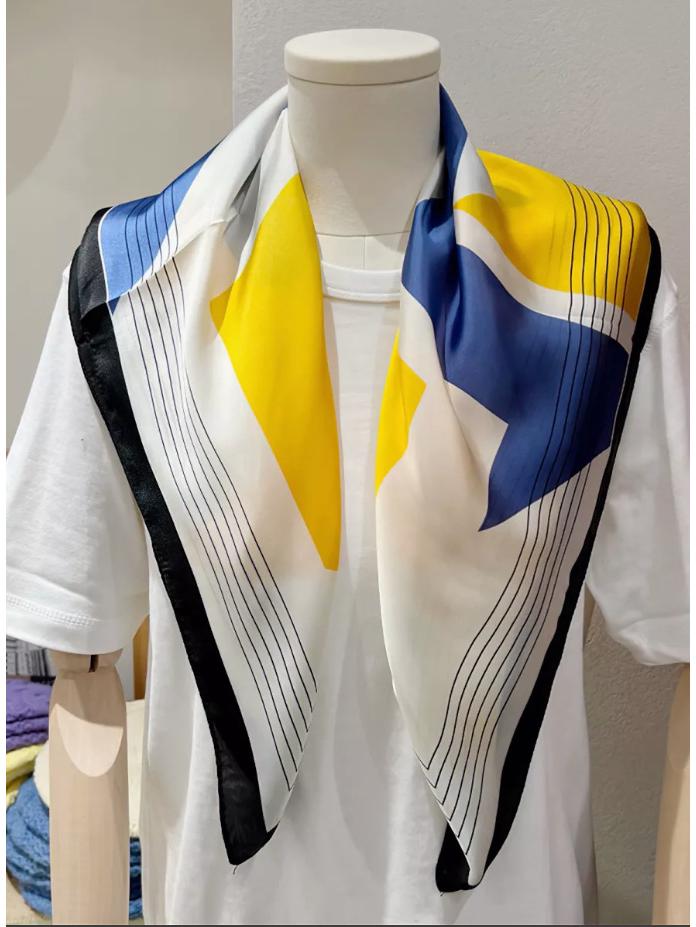 High-End Retro Korean-Style Silk Square Scarf: Versatile Fashion Accessory for Women