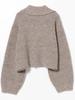 Knit Color D Zip KT PINK ONE SIZE [Beams Heart] L/S o/BIG Women's