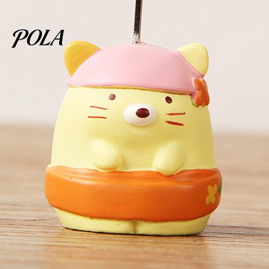 Waterproof Note Holder Desktop Memo Clip Stand, Cartoon Animal Message Holder, Cute Resin Base Photo Hand-painted Display Clip, Table Number Name Card