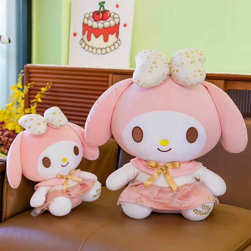 Large Cute Kuromi and My Melody Sanrio Plush Dolls - Ideal Birthday Gift for Girls