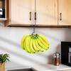 Banana Hook Under Cabinet, Foldable Metal Banana Hanger to Keep Bananas Fresh, Banana Holder Under Cabinet for Bananas or Other Kitchen Items (Black)