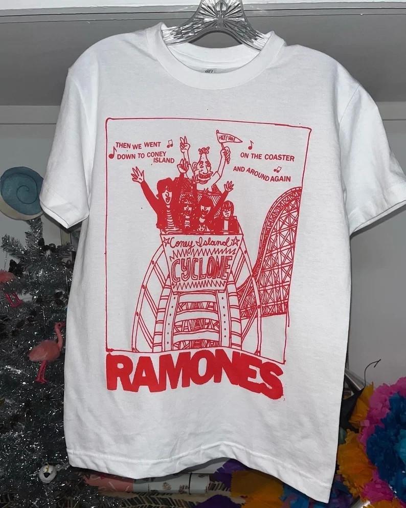 Ramones Coney Island Cyclone рок-панк короткий рукав классическая футболка VK01954 Унисекс футболка XXL