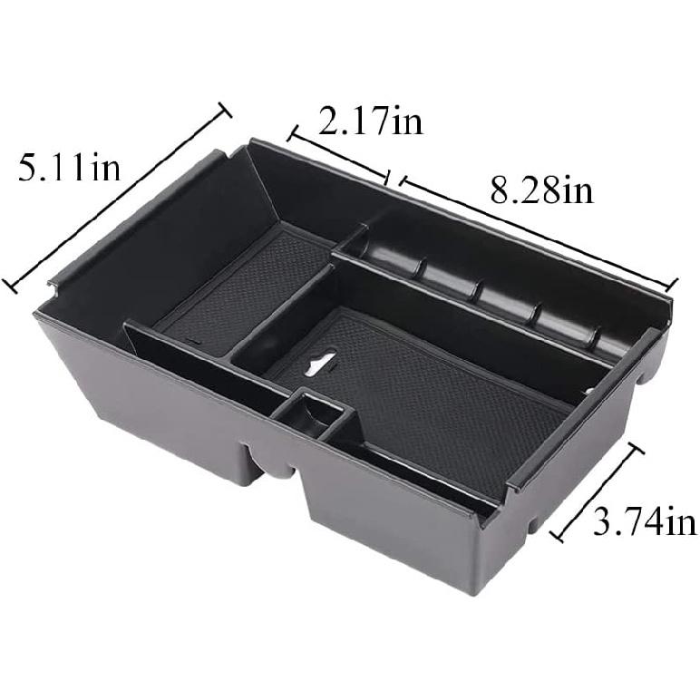 VESUL Center Console Armrest Storage Box Compatible with Ford F-150 F150 2011 2012 2013 2014 ABS Tray ert Organizer Glove Pallet