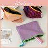 Canvas Grid Pattern Makeup Bag With Zipper For Daily Use And Travel Storage