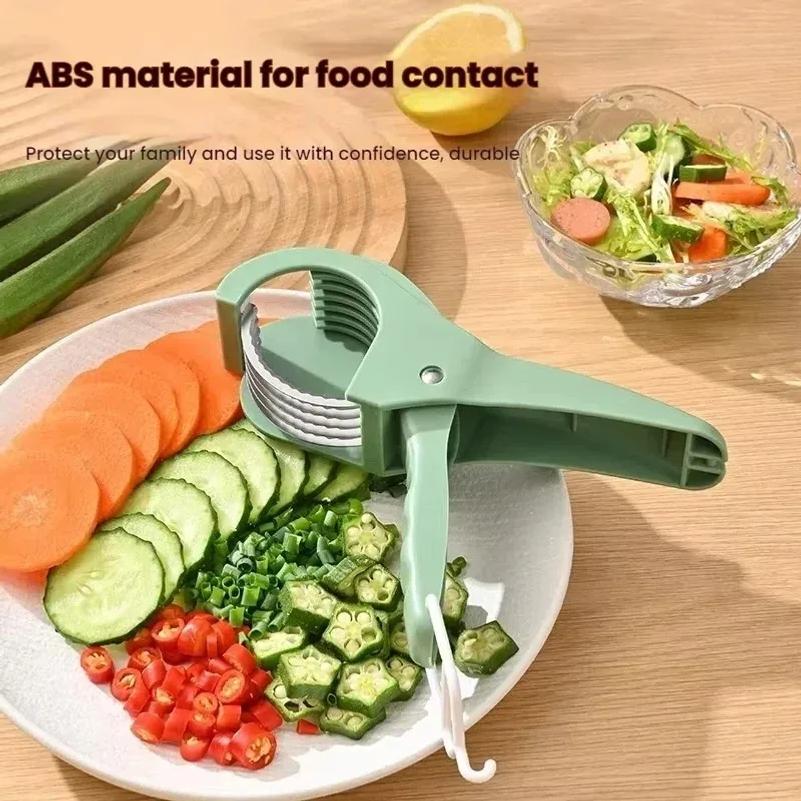 Professional kitchen tools, stainless steel vegetable and fruit slicer, multifunctional salad slicer, kitchen accessories