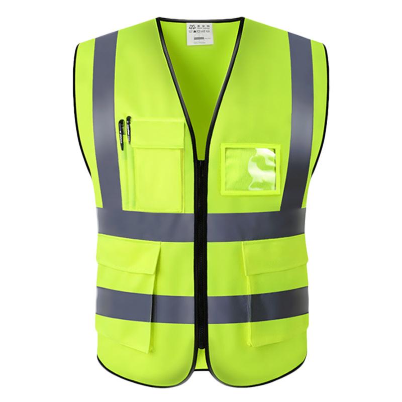 Gilet De Sécurité Homme - Maille Respirante Avec Poches - Léger Et Visible - Travail, Chantier, Extérieur - 13