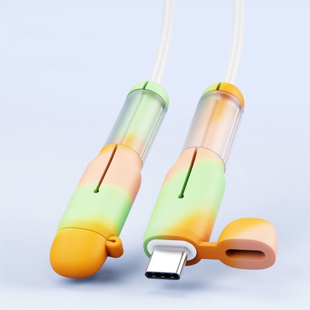 Anti-tear Data Cable Protective Cover Silicone Cord Saver  Data Line Accessories