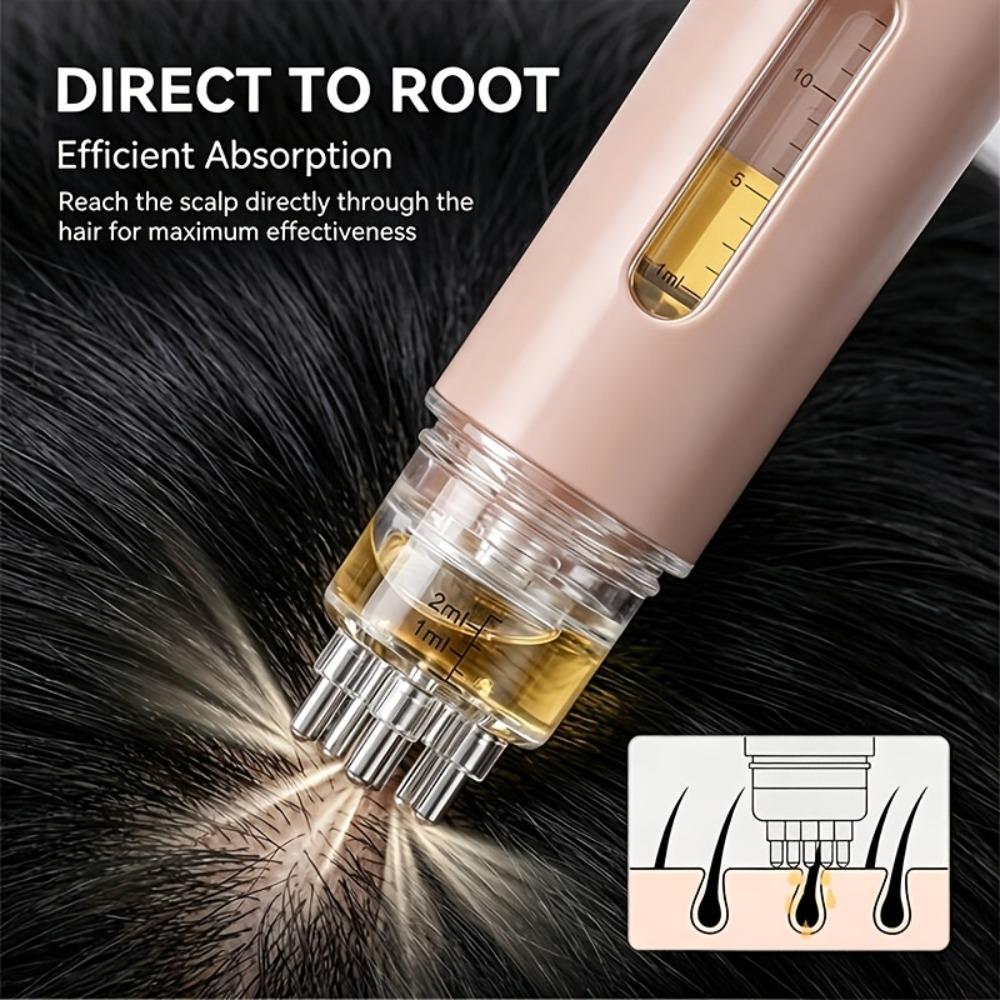 Multi-Function Mini Portable Head Applicator Anti-Frizz Massage Guide Liquid Comb Gift