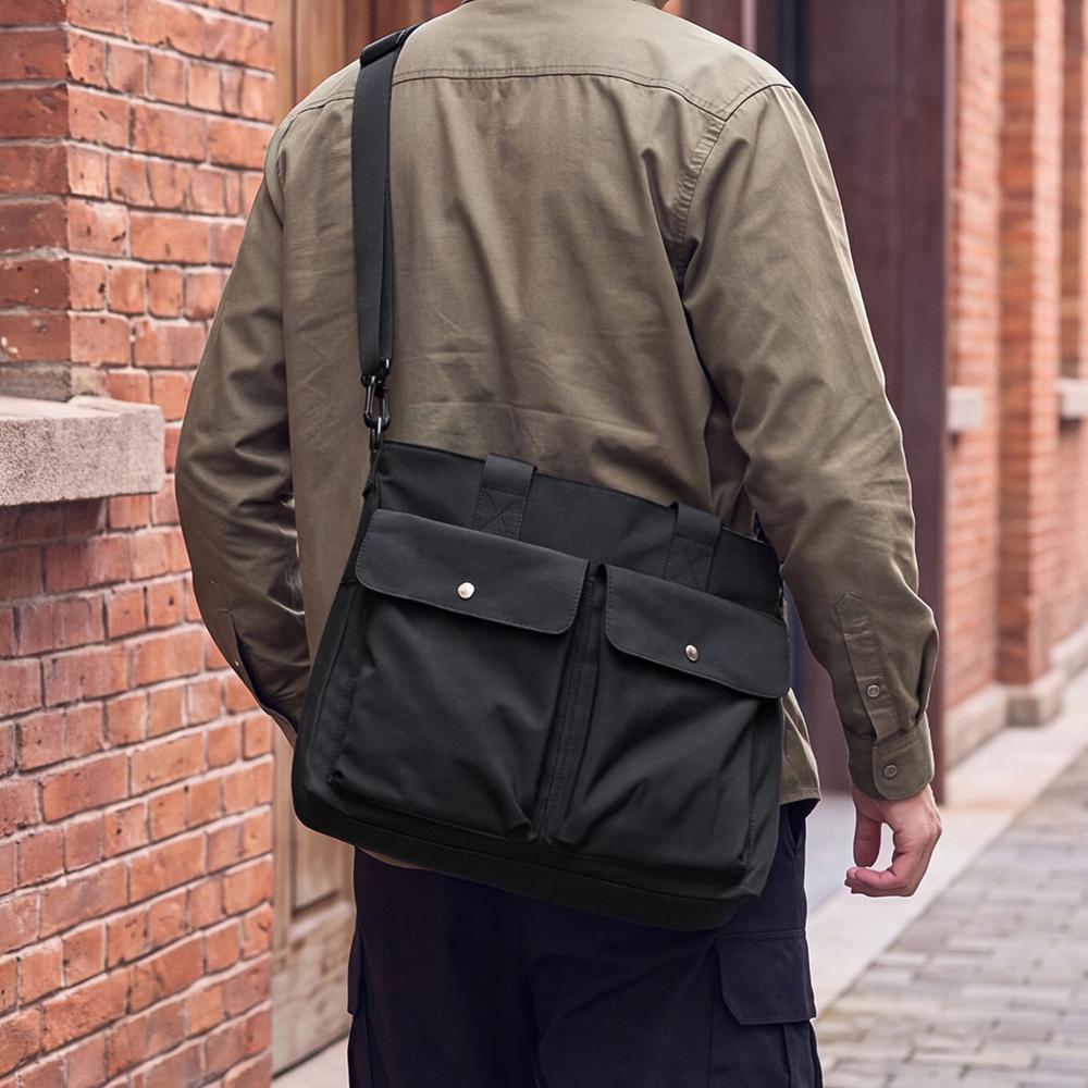 Large Capacity Tote Bag Fashionable Simplistic Single Shoulder Commuter Bag Casual Travel Nylon Men's Crossbody Bag