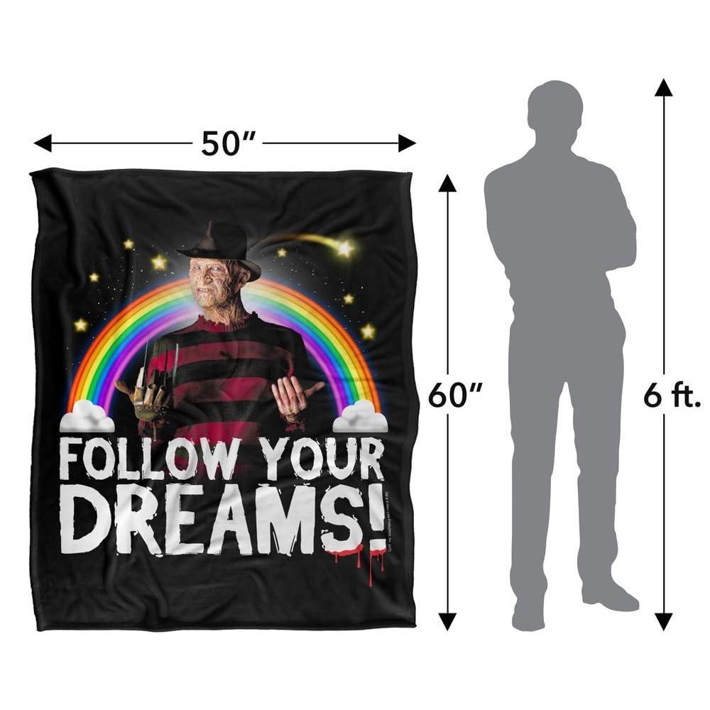 Nightmare On Elm Street Follow Your Dreams Rainbow Blanket