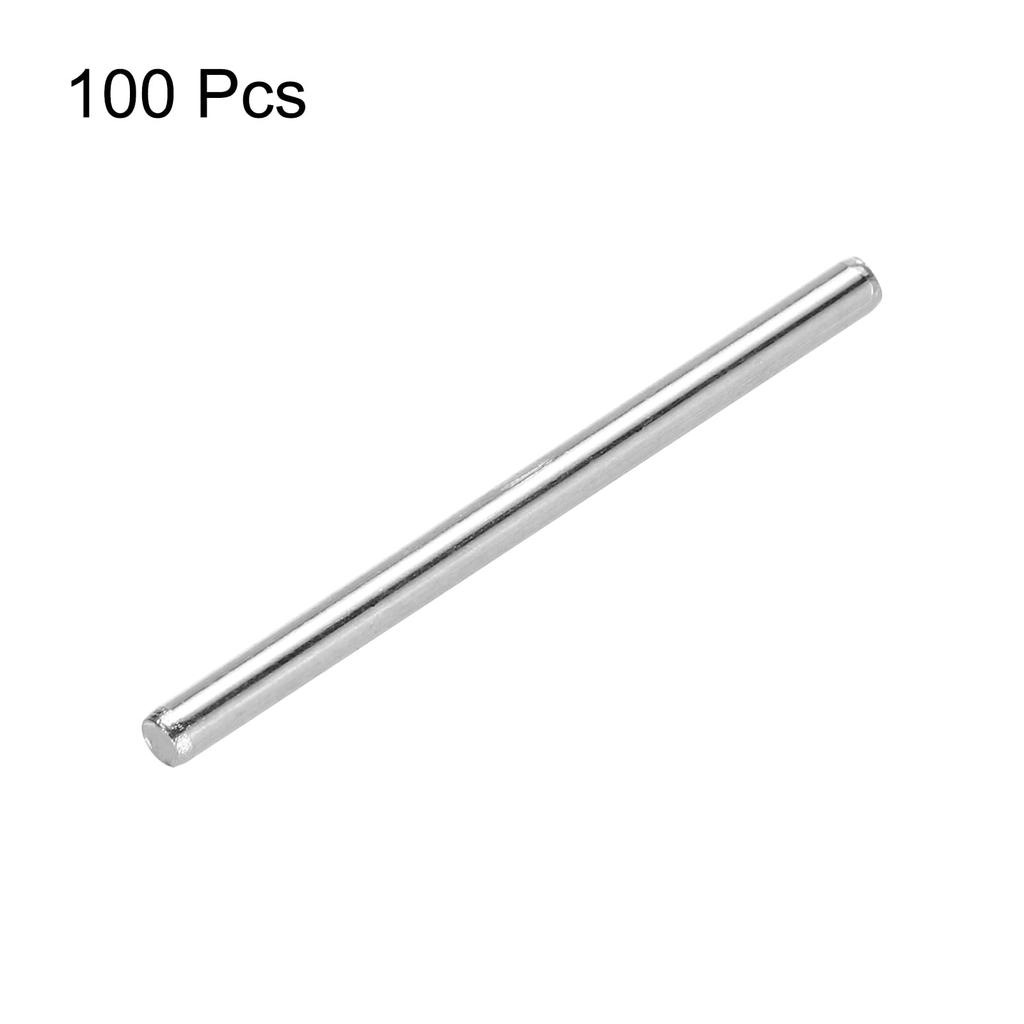 uxcell Toy Shafts, Round Bar Axles, Drive Shafts, Iron Shafts, for DIY RC Car, Truck, Boat, Helicopter, Model Parts, Silver, 2mm x 30mm, 100pcs