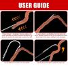 Portable Baits Needle Rigging Efficient Baiting Device with Wooden Handle for Freshwater & Saltwater Fishing